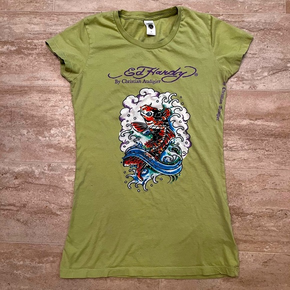 Ed Hardy Tops - Vintage!! Ed Hardy Koi Fish tee